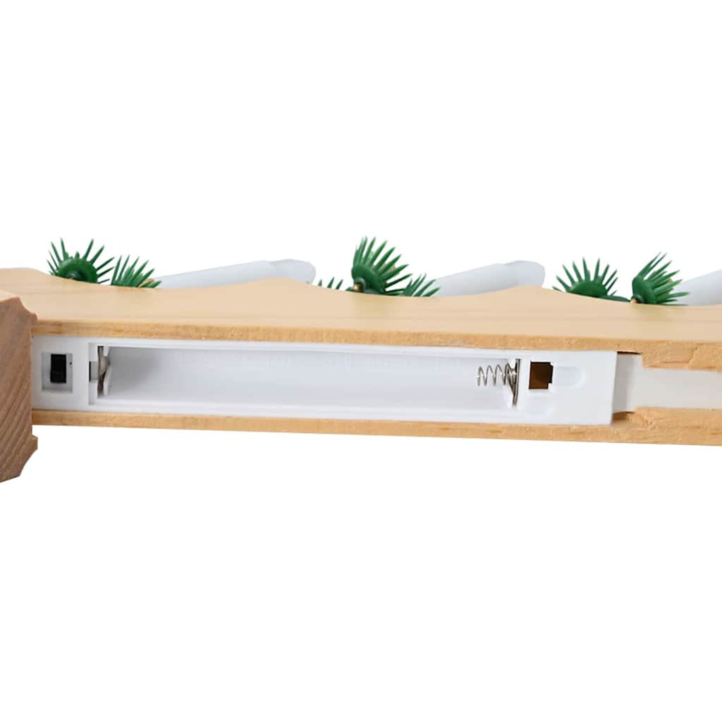 Julelys bro 3 pcs Brun 39.5 x 5 x 29 cm Massiv fyrretræ