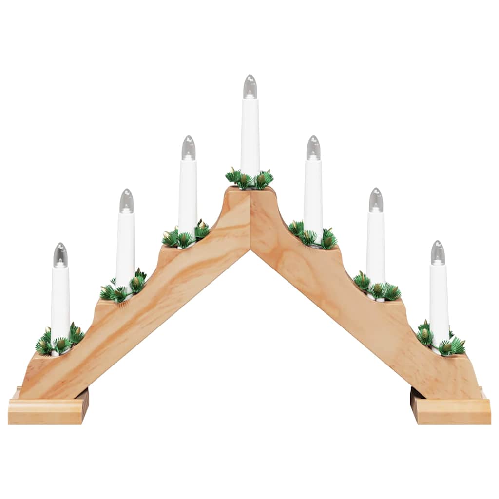 Julelys bro 3 pcs Brun 39.5 x 5 x 29 cm Massiv fyrretræ