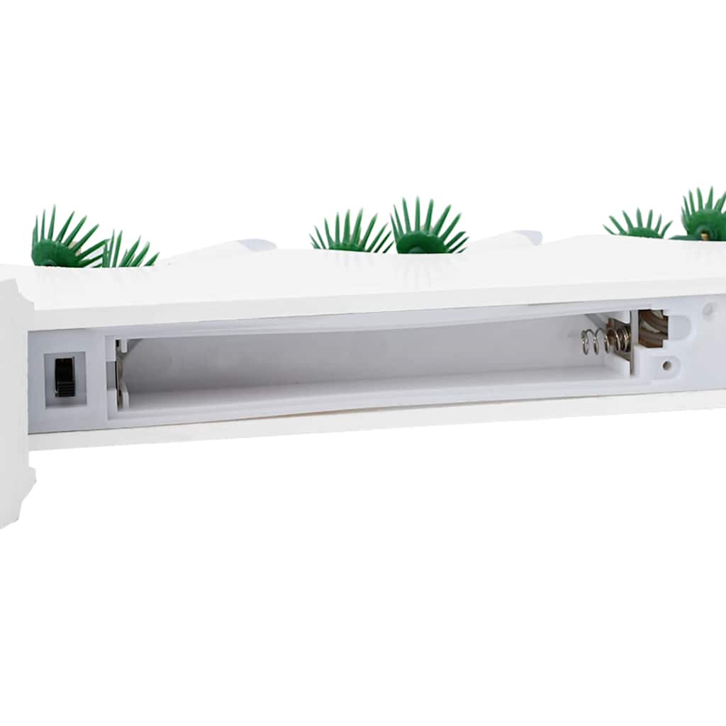 Julelys bro 3 pcs Hvid 39.5 x 5 x 29 cm Massiv fyrretræ