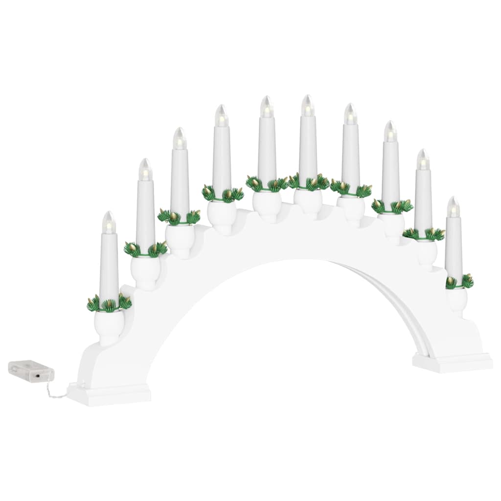 Julelys Bue med 10 LED Lys 3 pcs Hvid 47 x 5 x 29 cm