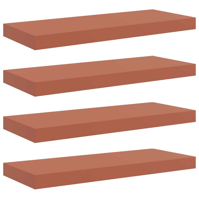 Væghylde Vægmonteret 4 pcs Rød 60 x 23 x 4 cm Konstrueret træ