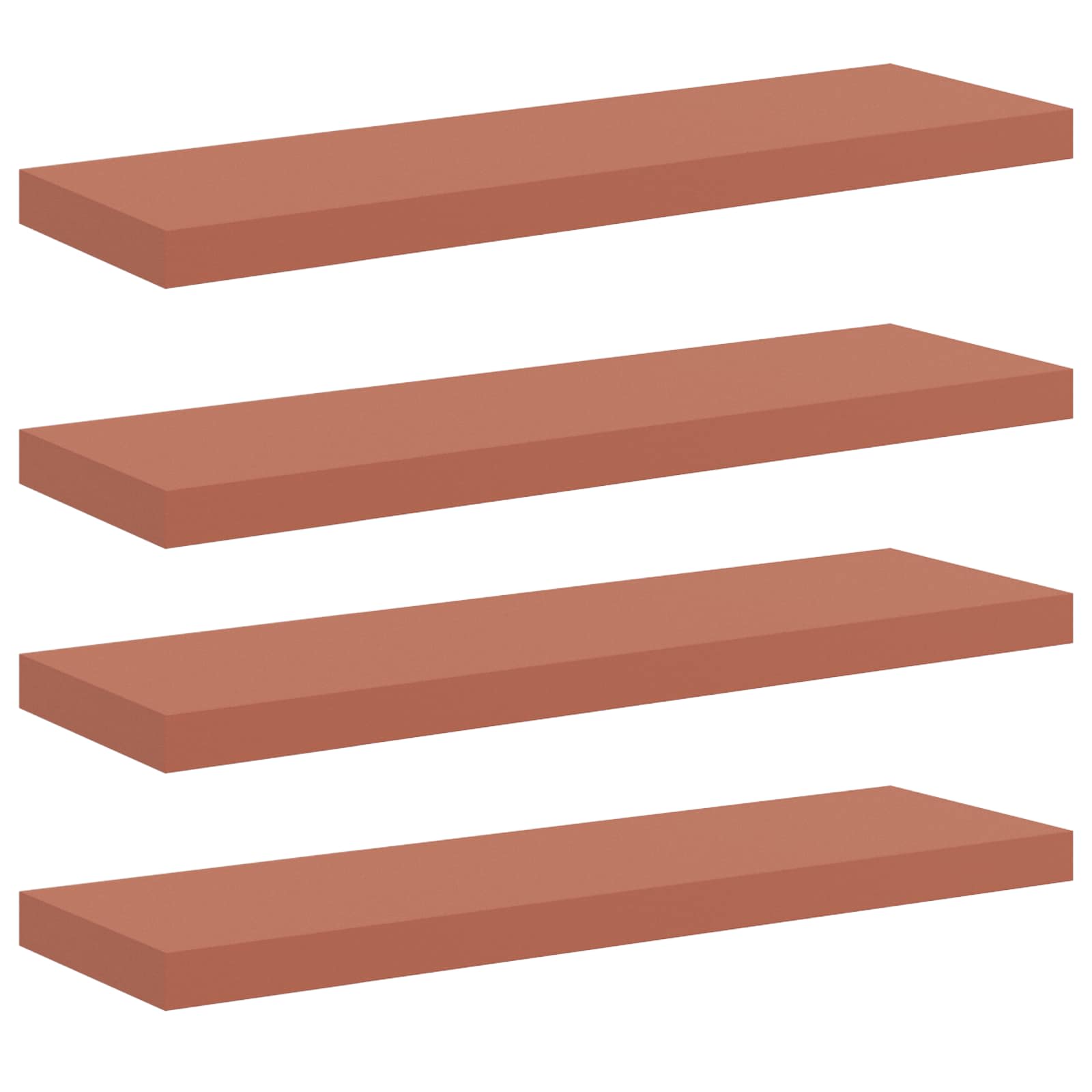 Væghylde Vægmonteret 4 pcs Rød 90 x 23,5 x 4 cm Konstrueret træ