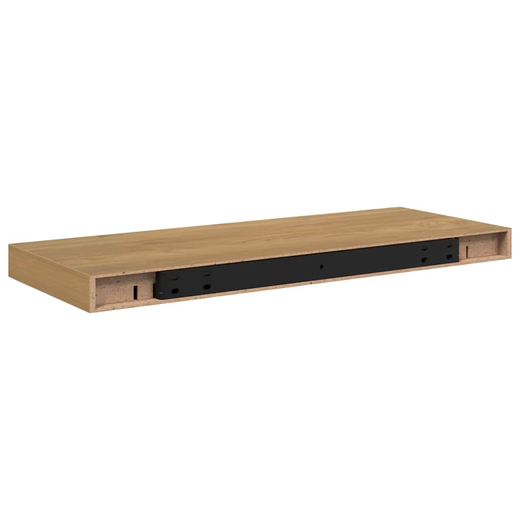 Væghylde Vægmonteret 4 pcs Brun 60 x 23 x 4 cm Konstrueret træ