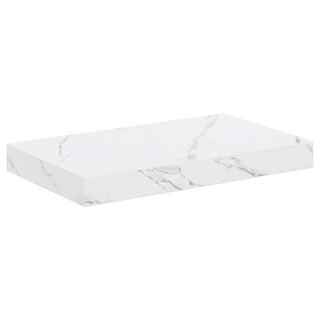 Væghylde Hvid marmor 40 x 23,5 x 4 cm Konstrueret træ