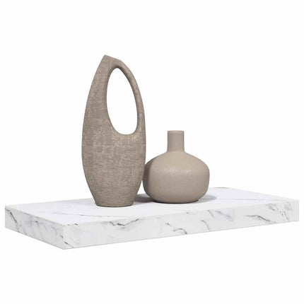 Væghylde Vægmonteret Hvid marmor 50 x 23,5 x 3,8 cm
