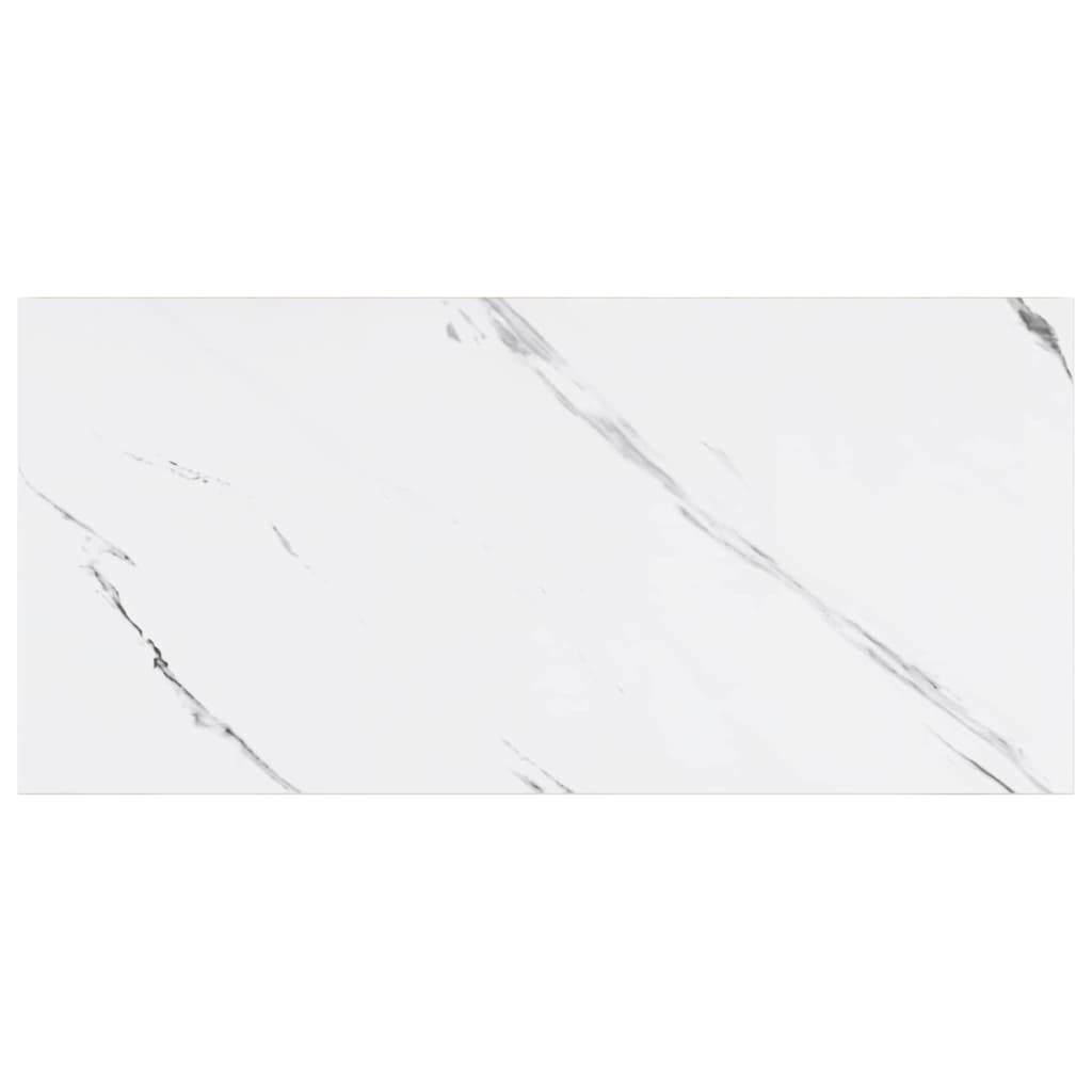 Væghylde Vægmonteret Hvid marmor 50 x 23 x 4 cm Konstrueret træ