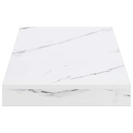 Væghylde 4 stk. Hvid marmor 50 x 23,5 x 3,8 cm Konstrueret træ