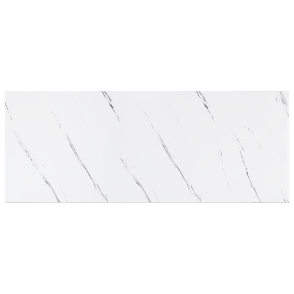 Væghylde 2 pcs Hvid marmor 60 x 23,5 x 4 cm Konstrueret træ