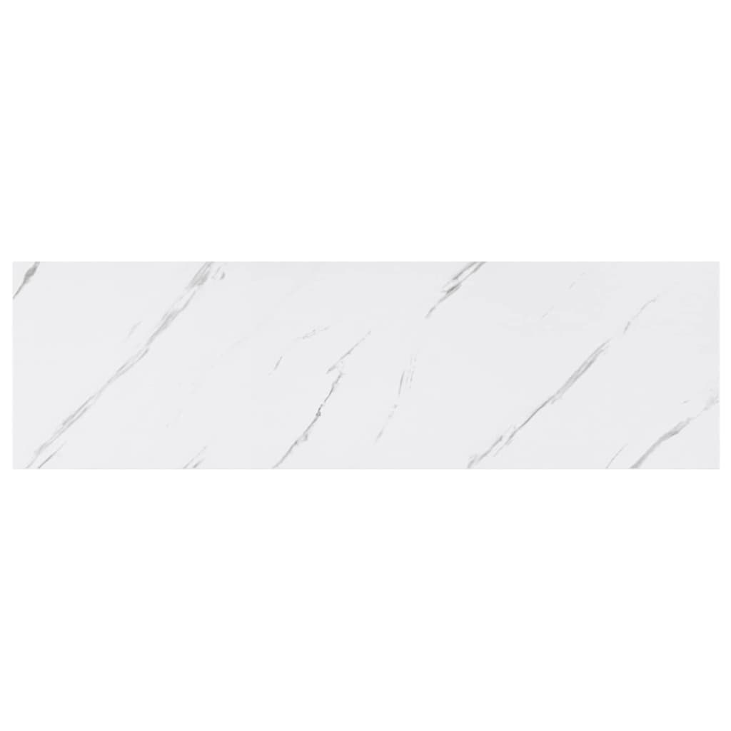 Væghylde 2 pcs Hvid marmor 80 x 23,5 x 4 cm Konstrueret træ