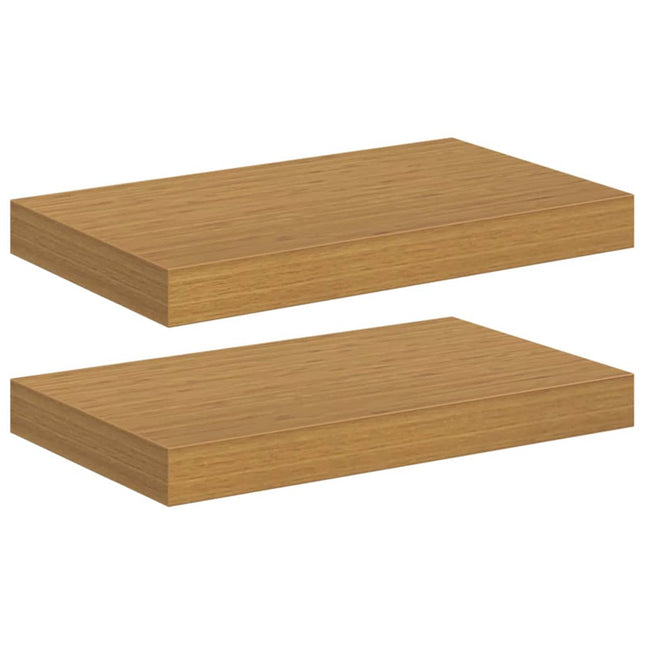 Væghylde 2 pcs Beige 40 x 23,5 x 4 cm Konstrueret træ