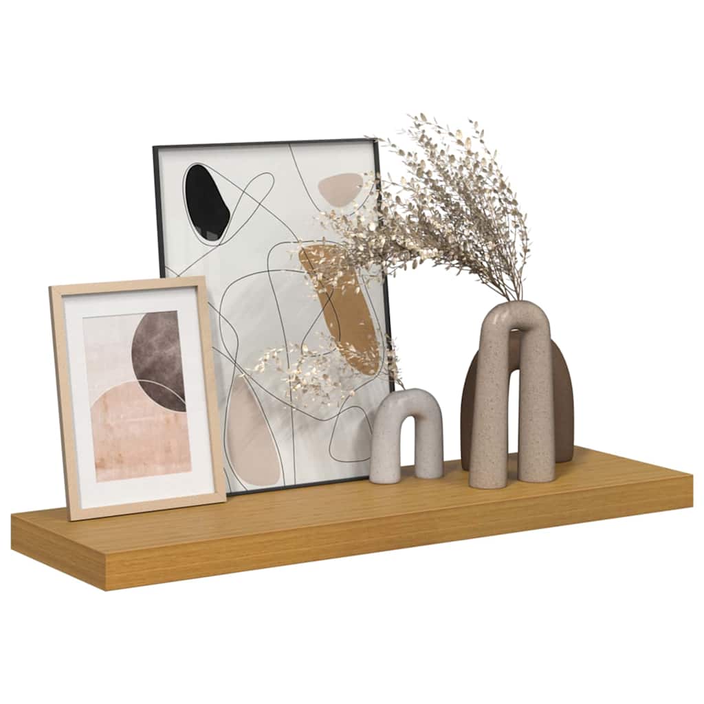 Væghylde Vægmonteret Beige 90 x 23,5 x 4 cm Konstrueret træ