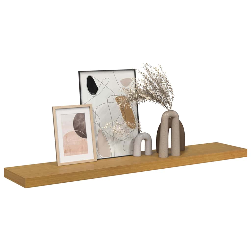 Væghylde Vægmonteret Beige 120 x 23,5 x 4 cm Konstrueret træ