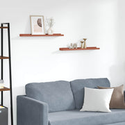 Væghylde med hylde 2 pcs Rød 60 x 9 x 3 cm Konstrueret træ