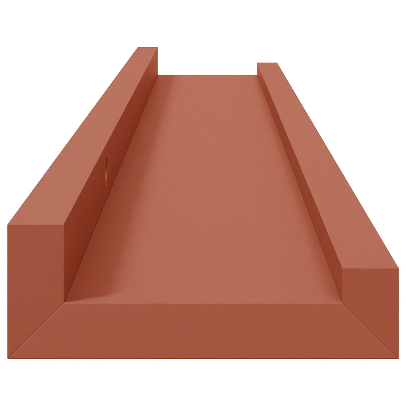 Væghylde med hylde 2 pcs Rød 60 x 9 x 3 cm Konstrueret træ