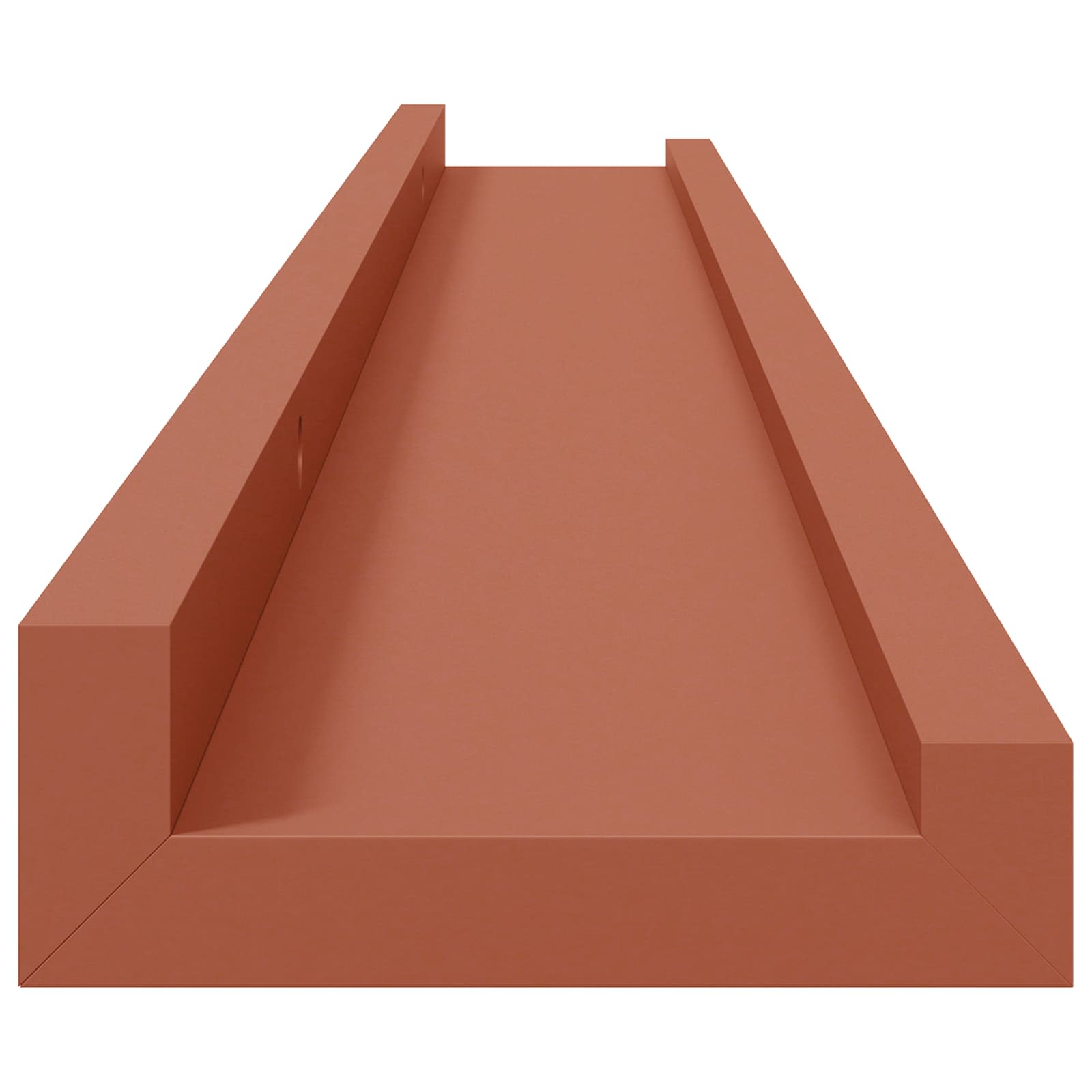 Væghylde med hylde 2 pcs Rød 80 x 9 x 3 cm Konstrueret træ
