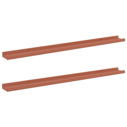 Væghylde Vægmonteret 2 pcs Rød 100 x 9 x 3 cm Konstrueret træ