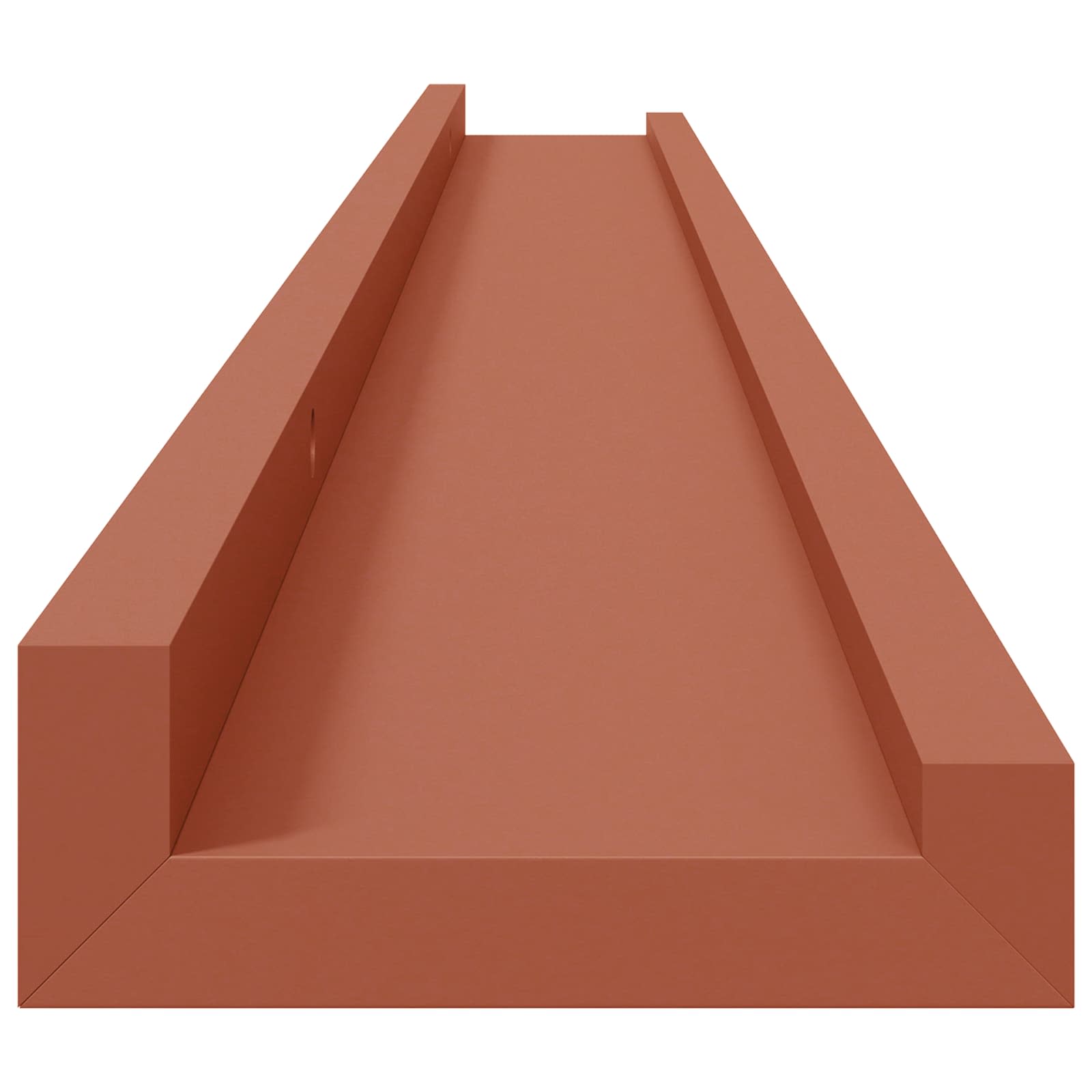 Væghylde med hylde 2 pcs Rød 100 x 9 x 3 cm Konstrueret træ