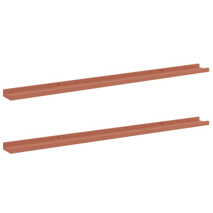 Væghylde Vægmonteret 2 pcs Rød 115 x 9 x 3 cm Konstrueret træ