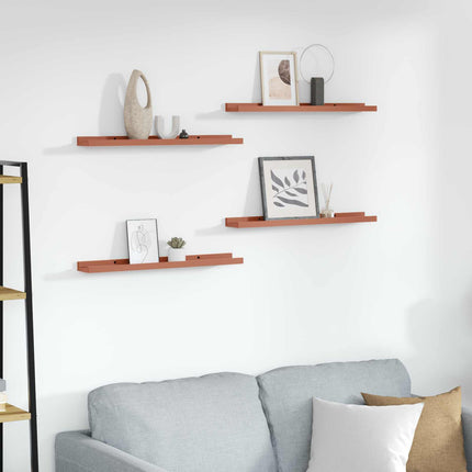 Væghylde Vægmonteret 4 pcs Rød 60 x 9 x 3 cm Konstrueret træ