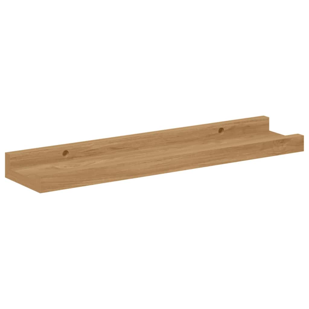 Væghylde med hylde 4 pcs Brun 40 x 9 x 3 cm Konstrueret træ