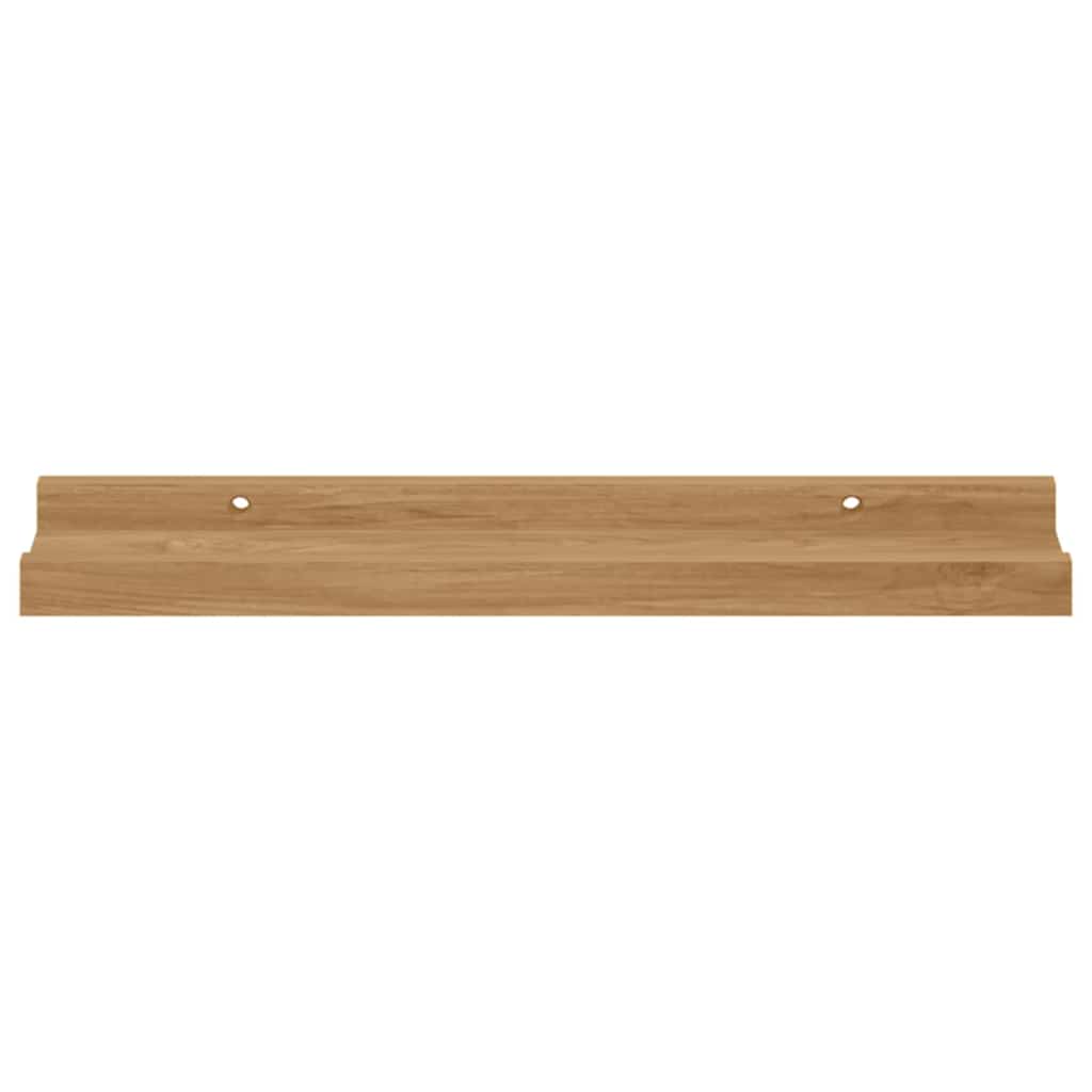 Væghylde med hylde 4 pcs Brun 40 x 9 x 3 cm Konstrueret træ
