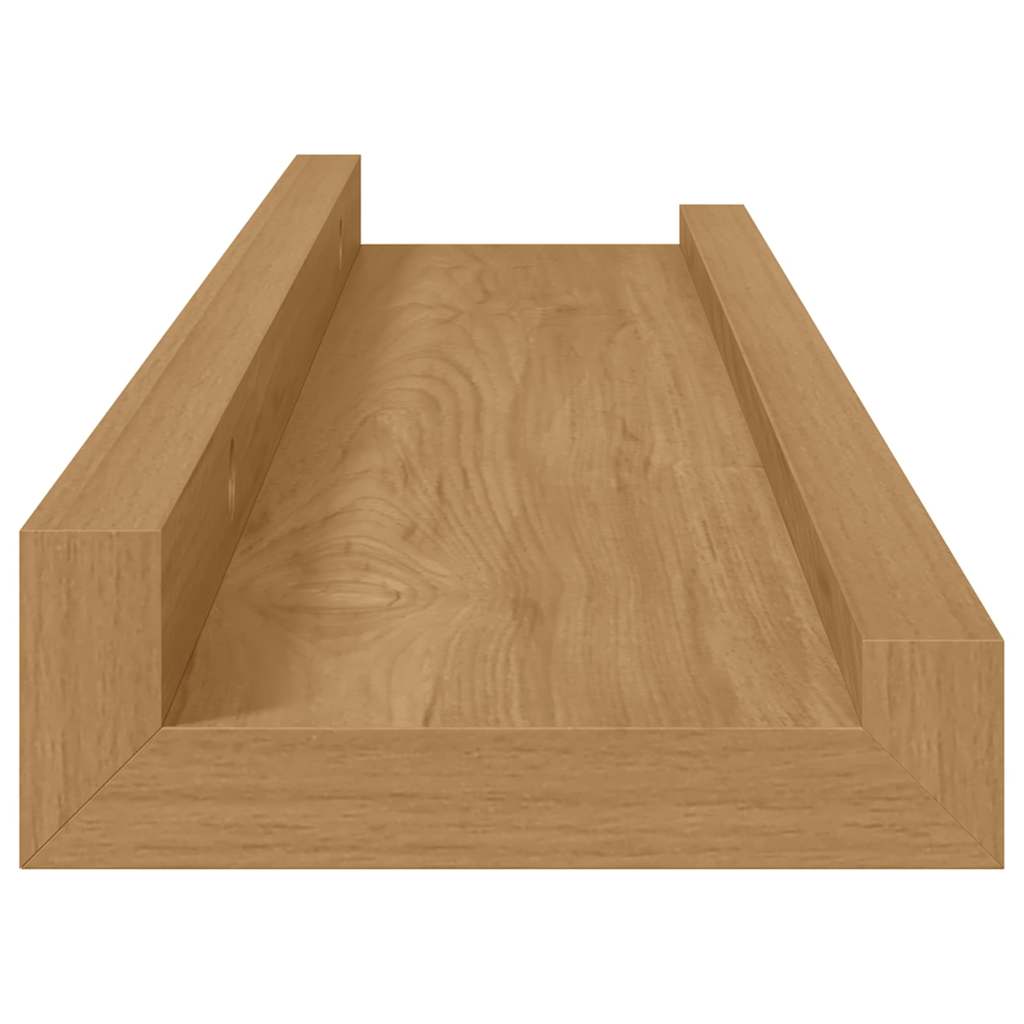 Væghylde med hylde 4 pcs Brun 40 x 9 x 3 cm Konstrueret træ