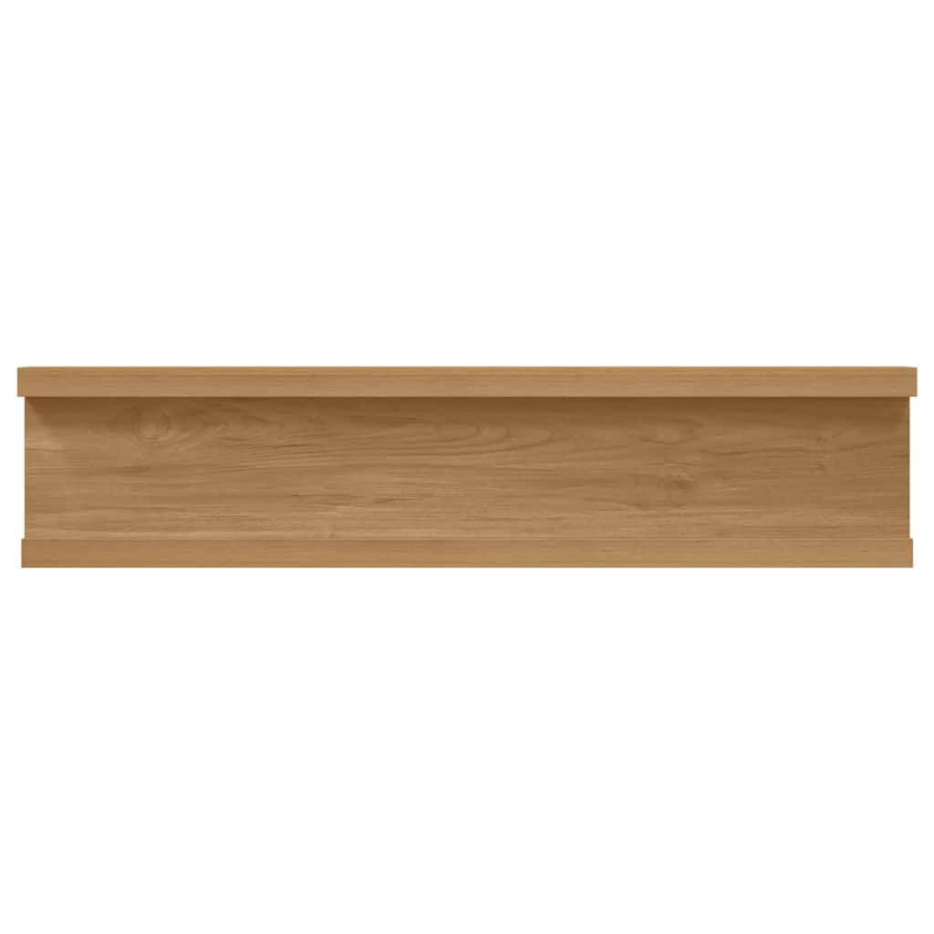 Væghylde med hylde 4 pcs Brun 40 x 9 x 3 cm Konstrueret træ