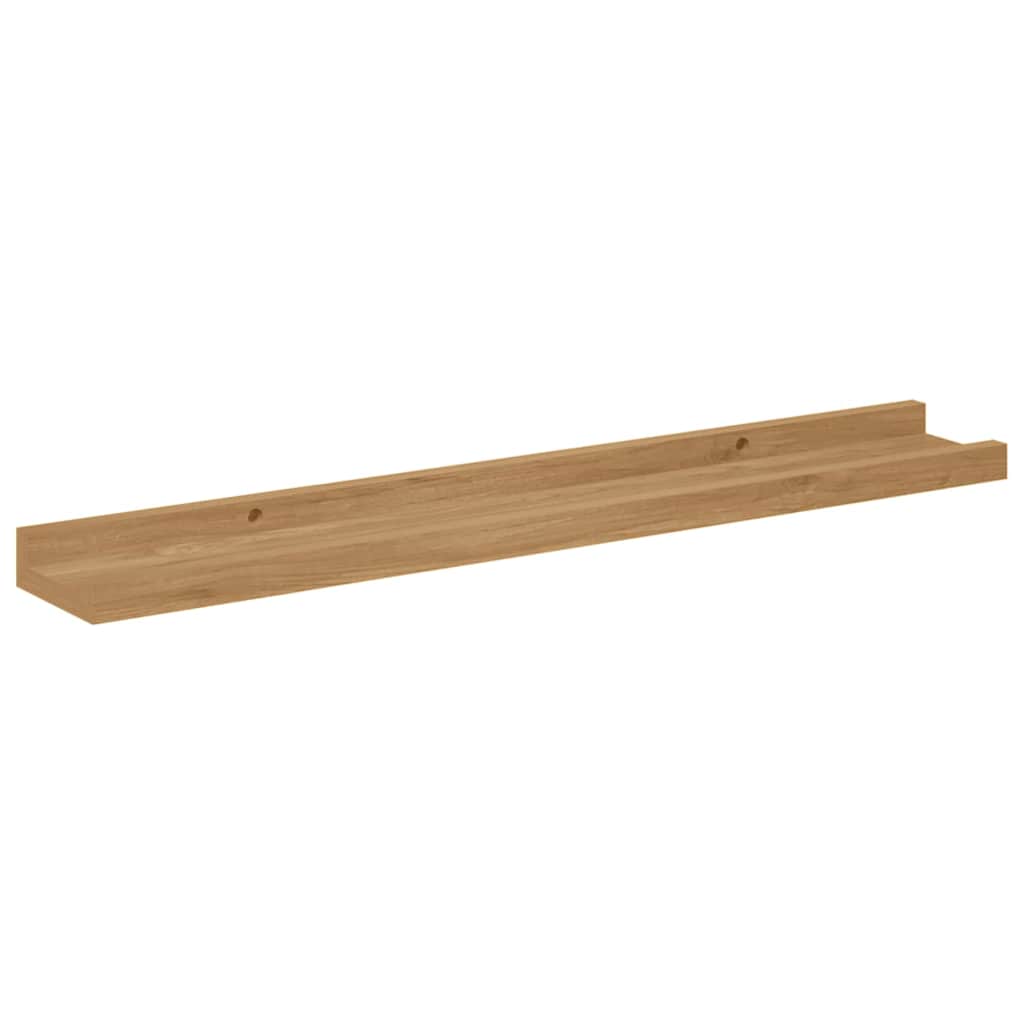 Væghylde med hylde 4 pcs Brun 60 x 9 x 3 cm Konstrueret træ