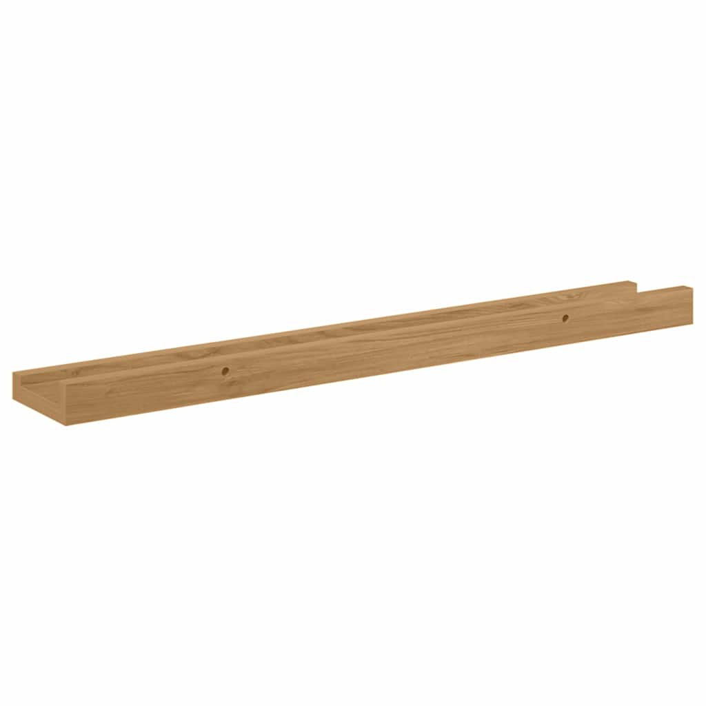 Væghylde med hylde 4 pcs Brun 60 x 9 x 3 cm Konstrueret træ