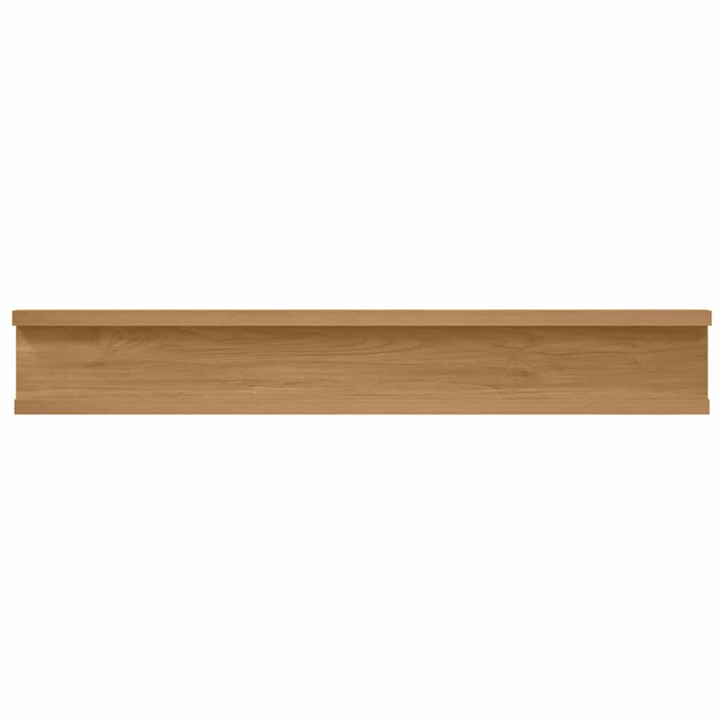 Væghylde med hylde 4 pcs Brun 60 x 9 x 3 cm Konstrueret træ
