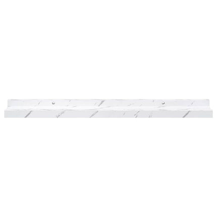Væghylde Vægmonteret 2 pcs Hvid marmor 60 x 9 x 3 cm