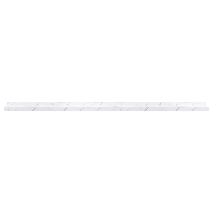 Væghylde Vægmonteret 2 pcs Hvid marmor 115 x 9 x 3 cm