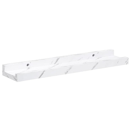 Væghylde Vægmonteret 4 pcs Hvid marmor 40 x 9 x 3 cm