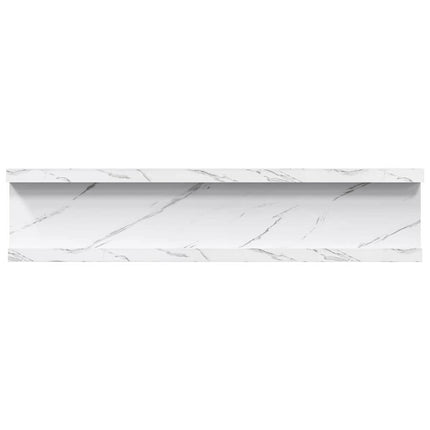 Væghylde Vægmonteret 4 pcs Hvid marmor 40 x 9 x 3 cm
