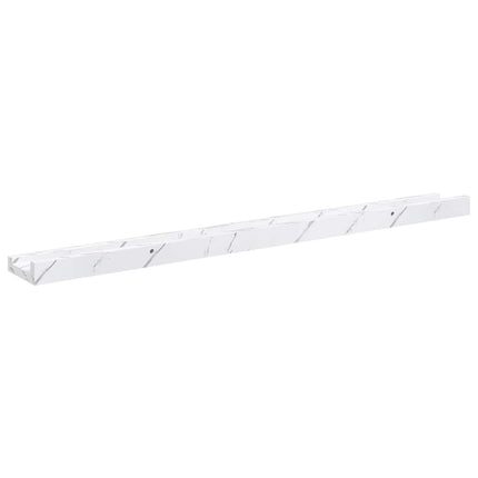 Væghylde 4 pcs Hvid marmor 80 x 9 x 3 cm Konstrueret træ