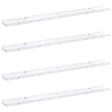 Væghylde Vægmonteret 4 pcs Hvid marmor 100 x 9 x 3 cm