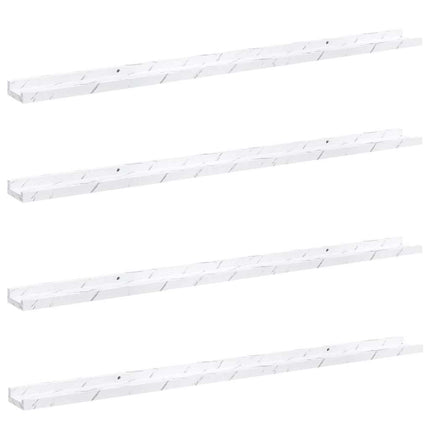 Væghylde Vægmonteret 4 pcs Hvid marmor 115 x 9 x 3 cm