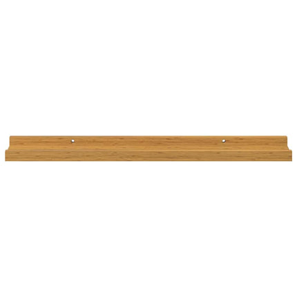 Væghylde Vægmonteret 2 pcs Beige 60 x 9 x 3 cm Konstrueret træ