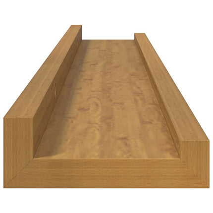 Væghylde Vægmonteret 2 pcs Beige 60 x 9 x 3 cm Konstrueret træ