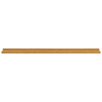 Væghylde Vægmonteret 2 pcs Beige 100 x 9 x 3 cm Konstrueret træ