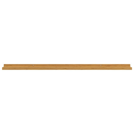 Væghylde Vægmonteret 2 pcs Beige 115 x 9 x 3 cm Konstrueret træ
