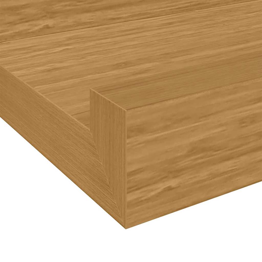 Væghylde med hylde 4 pcs Beige 40 x 9 x 3 cm Konstrueret træ