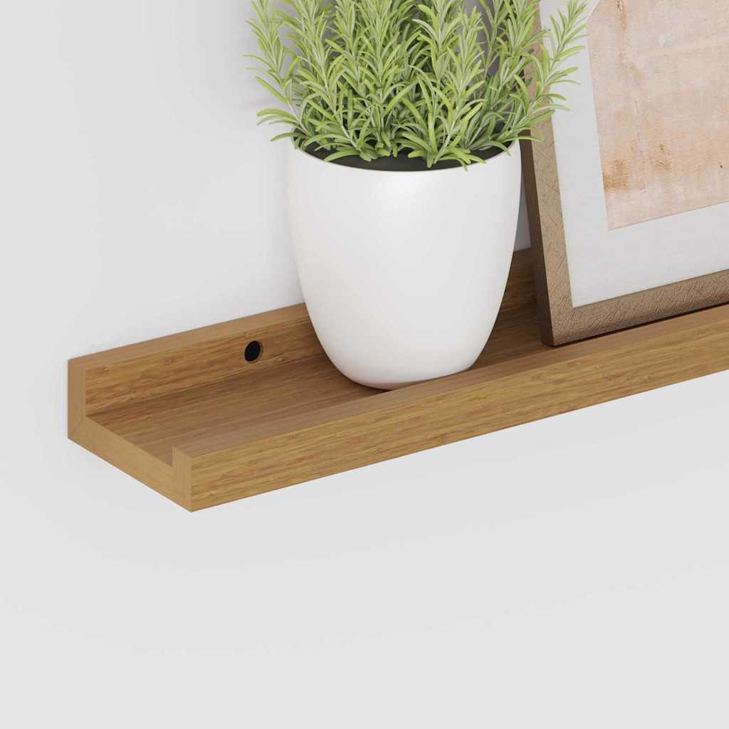 Væghylde med hylde 4 pcs Beige 40 x 9 x 3 cm Konstrueret træ