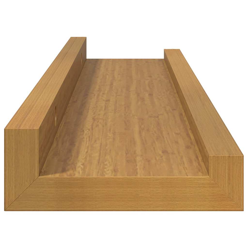 Væghylde med hylde 4 pcs Beige 40 x 9 x 3 cm Konstrueret træ