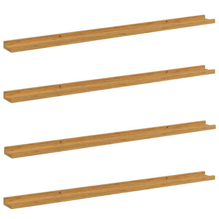 Væghylde Vægmonteret 4 pcs Beige 115 x 9 x 3 cm Konstrueret træ