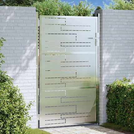 Haveport 85 x 144 cm Rustfrit stål Sølv Låses