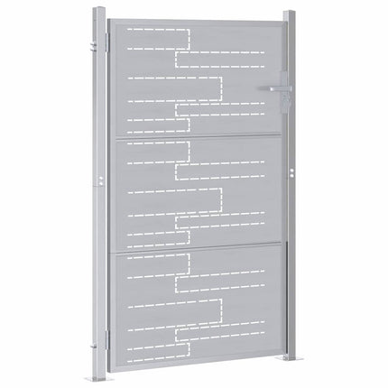 Haveport 85 x 144 cm Rustfrit stål Sølv Låses