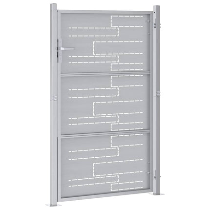 Haveport 85 x 144 cm Rustfrit stål Sølv Låses