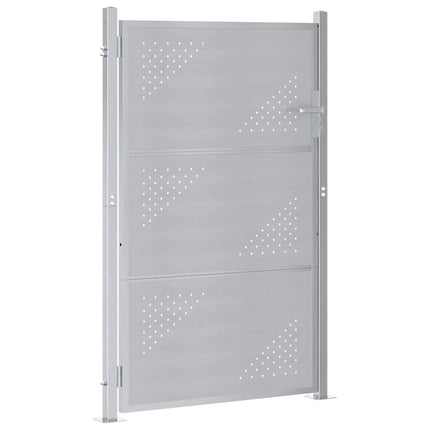 Haveport 85 x 144 cm Rustfrit stål Sølv Låses