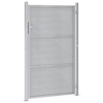 Haveport 85 x 144 cm Rustfrit stål Sølv Låses